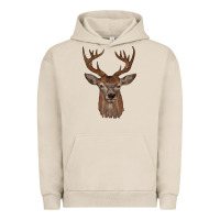 Pigment French Oak deer Urban Hoodie - JahusDesignShop