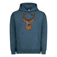 Pigment Midnight Navy deer Urban Hoodie - JahusDesignShop
