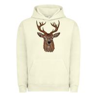 Pigment Pistachio deer Urban Hoodie - JahusDesignShop