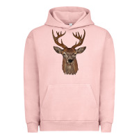 Pigment Salmon deer Urban Hoodie - JahusDesignShop