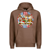 Chestnut Merry Christmas Coffee Cups Premium Hoodie - Artiststas