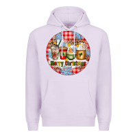 Lilac Merry Christmas Coffee Cups Premium Hoodie - Artiststas