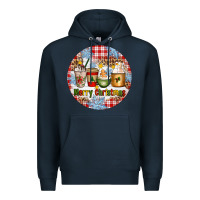 Navy Merry Christmas Coffee Cups Premium Hoodie - Artiststas