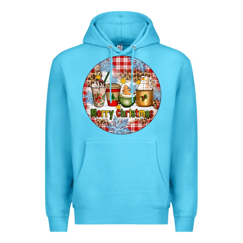 Merry Christmas Coffee Cups Premium Hoodie by Artiststas | Teevron