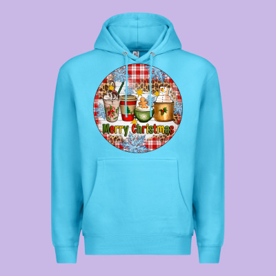 Merry Christmas Coffee Cups Premium Hoodie Designed By Artiststas