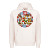 Pale Pink Merry Christmas Coffee Cups Premium Hoodie - Artiststas