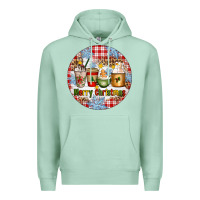 Seafoam Merry Christmas Coffee Cups Premium Hoodie - Artiststas
