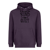Plum kind be quiet Heavyweight Hoodie - Unal Design