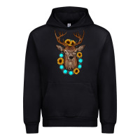 Black deer gemstone sunflower Urban Hoodie - JahusDesignShop