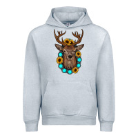 Heather Grey deer gemstone sunflower Urban Hoodie - JahusDesignShop