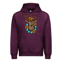 Mauve Wine deer gemstone sunflower Urban Hoodie - JahusDesignShop
