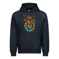 Navy deer gemstone sunflower Urban Hoodie - JahusDesignShop