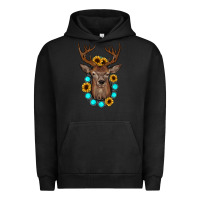 Pigment Black deer gemstone sunflower Urban Hoodie - JahusDesignShop