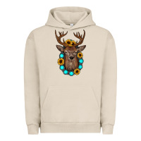 Pigment French Oak deer gemstone sunflower Urban Hoodie - JahusDesignShop