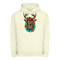 Pigment Pistachio deer gemstone sunflower Urban Hoodie - JahusDesignShop