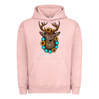 Pigment Salmon deer gemstone sunflower Urban Hoodie - JahusDesignShop