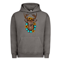 Pigment Tornado deer gemstone sunflower Urban Hoodie - JahusDesignShop
