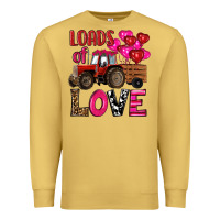 Antique Gold valentine's day loads of love tractor with pin heart balloons Premium Sweatshirt - RanaPortraitStore
