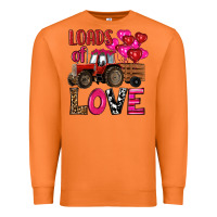 Carrot valentine's day loads of love tractor with pin heart balloons Premium Sweatshirt - RanaPortraitStore