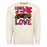 Sandshell valentine's day loads of love tractor with pin heart balloons Premium Sweatshirt - RanaPortraitStore
