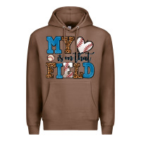 Chestnut my heart is on that field baseball Premium Hoodie - AdoDesignShop