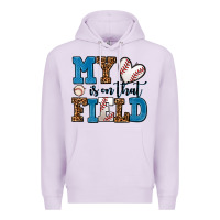 Lilac my heart is on that field baseball Premium Hoodie - AdoDesignShop