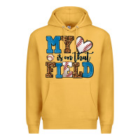 Mustard my heart is on that field baseball Premium Hoodie - AdoDesignShop