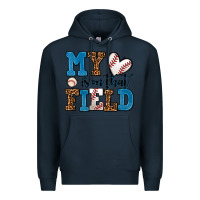 Navy my heart is on that field baseball Premium Hoodie - AdoDesignShop