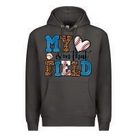 Smoke my heart is on that field baseball Premium Hoodie - AdoDesignShop