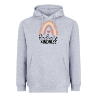 Heather Grey kindness Heavyweight Hoodie - Unal Design