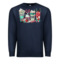 Navy teacher coffee cups Premium Sweatshirt - texasbilliewilder