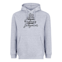 Heather Grey kindness Heavyweight Hoodie - Unal Design