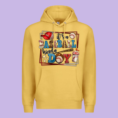 Its A Baseball Kinda Day Premium Hoodie Designed By Adodesignshop