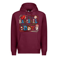 Burgundy its a baseball kinda day Premium Hoodie - AdoDesignShop