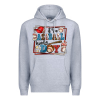 Heather Grey its a baseball kinda day Premium Hoodie - AdoDesignShop