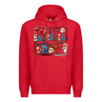 Red its a baseball kinda day Premium Hoodie - AdoDesignShop