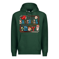Sports Green its a baseball kinda day Premium Hoodie - AdoDesignShop