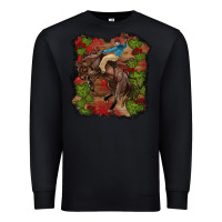 Black valentine's day cowboy cactus rose Premium Sweatshirt - RanaPortraitStore
