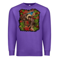 Purple valentine's day cowboy cactus rose Premium Sweatshirt - RanaPortraitStore