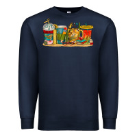 Navy teacher fuel coffee cups Premium Sweatshirt - texasbilliewilder