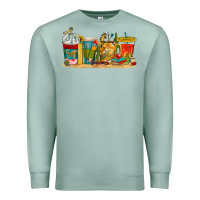 Seafoam teacher fuel coffee cups Premium Sweatshirt - texasbilliewilder