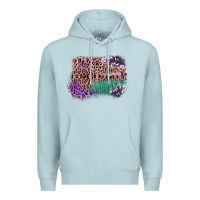 Blue Mist Leopard, Cowhide, Wood Pattern Frame Premium Hoodie - Bettercallsaul