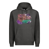 Charcoal Heather Leopard, Cowhide, Wood Pattern Frame Premium Hoodie - Bettercallsaul