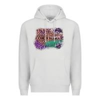 Dove Grey Leopard, Cowhide, Wood Pattern Frame Premium Hoodie - Bettercallsaul