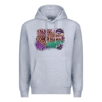 Heather Grey Leopard, Cowhide, Wood Pattern Frame Premium Hoodie - Bettercallsaul