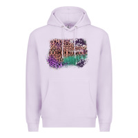 Lilac Leopard, Cowhide, Wood Pattern Frame Premium Hoodie - Bettercallsaul