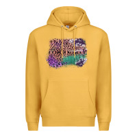 Mustard Leopard, Cowhide, Wood Pattern Frame Premium Hoodie - Bettercallsaul