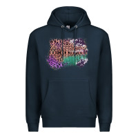 Navy Leopard, Cowhide, Wood Pattern Frame Premium Hoodie - Bettercallsaul