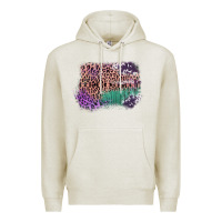 Oatmeal Heather Leopard, Cowhide, Wood Pattern Frame Premium Hoodie - Bettercallsaul