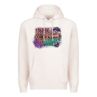 Pale Pink Leopard, Cowhide, Wood Pattern Frame Premium Hoodie - Bettercallsaul